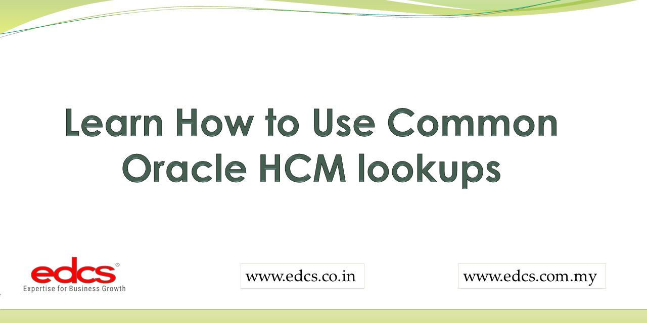 Learn How to Use Common Oracle HCM Lookups