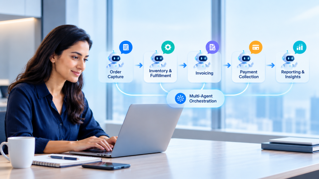 How to Design a Multi-Agent Workflow for Order-to-Cash